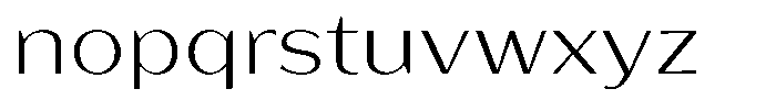 Bankins Expanded Bankins Extra Light Xc AExpanded Font LOWERCASE