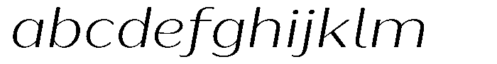 Bankins Expanded Bankins Extra Light Xc AMr BExp Slant Font LOWERCASE