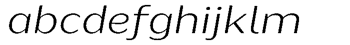 Bankins Expanded Bankins Extra Light Xc BMr AExp Slant Font LOWERCASE