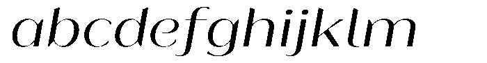 Bankins Expanded Bankins Light Expanded Slant Font LOWERCASE
