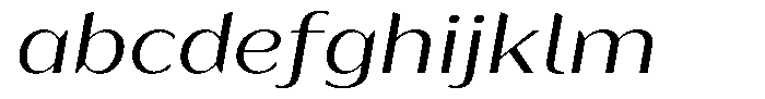 Bankins Expanded Bankins Light Xc AExpanded Slant Font LOWERCASE