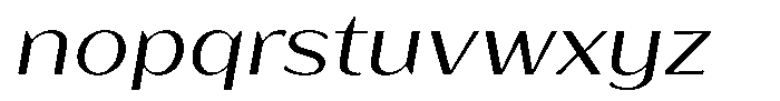 Bankins Expanded Bankins Light Xc AExpanded Slant Font LOWERCASE