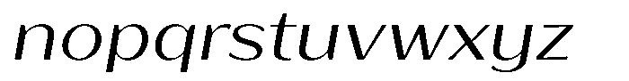 Bankins Expanded Bankins Light Xc AMr AExp Slant Font LOWERCASE