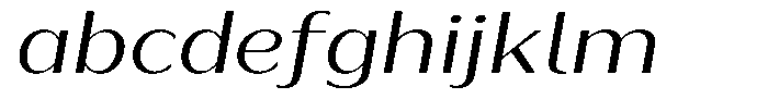 Bankins Expanded Bankins Light Xc AMr BExp Slant Font LOWERCASE