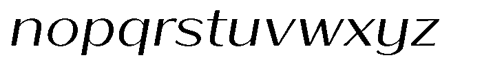 Bankins Expanded Bankins Light Xc AMr BExp Slant Font LOWERCASE
