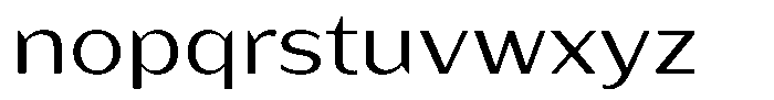 Bankins Expanded Bankins Light Xc BExpanded Font LOWERCASE