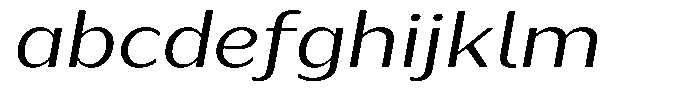 Bankins Expanded Bankins Light Xc BMr BExp Slant Font LOWERCASE