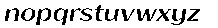 Bankins Expanded Bankins Medium Xc AMr AExp Slant Font LOWERCASE