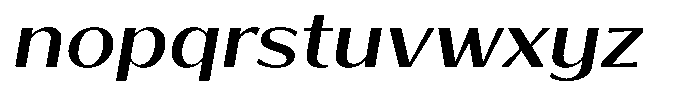 Bankins Expanded Bankins Medium Xc AMr BExp Slant Font LOWERCASE