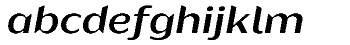 Bankins Expanded Bankins Medium Xc BExp Slant Font LOWERCASE