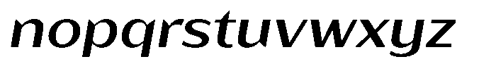 Bankins Expanded Bankins Medium Xc BExp Slant Font LOWERCASE