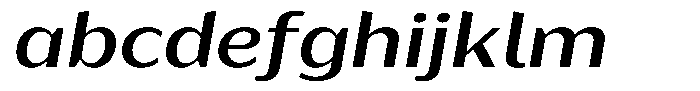 Bankins Expanded Bankins Medium Xc BMr AExp Slant Font LOWERCASE