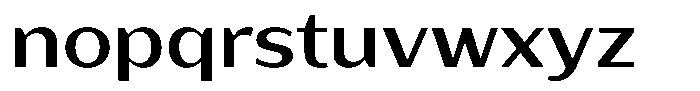 Bankins Expanded Bankins Medium Xc BMr AExpanded Font LOWERCASE
