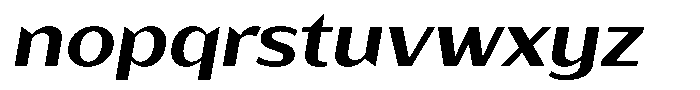 Bankins Expanded Bankins Sem Bold Xc BExp Slant Font LOWERCASE
