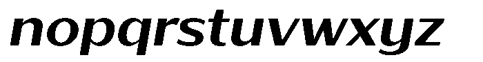 Bankins Expanded Bankins Sem Bold Xc BMr BExp Slant Font LOWERCASE