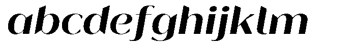 Bankins Expanded Bankins Semi Bold Expanded Slant Font LOWERCASE