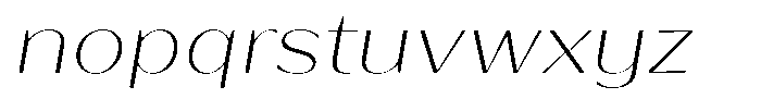 Bankins Expanded Bankins Thin Expanded Slant Font LOWERCASE