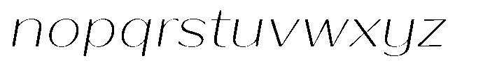 Bankins Expanded Bankins Thin Mr AExpanded Slant Font LOWERCASE