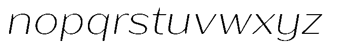 Bankins Expanded Bankins Thin Xc AExpanded Slant Font LOWERCASE