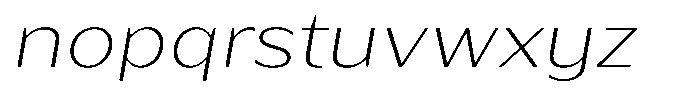 Bankins Expanded Bankins Thin Xc BExpanded Slant Font LOWERCASE