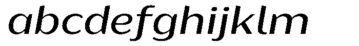 Bankins Expanded Bankins Xc BMr AExpanded Slant Font LOWERCASE