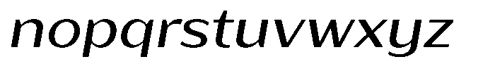 Bankins Expanded Bankins Xc BMr AExpanded Slant Font LOWERCASE