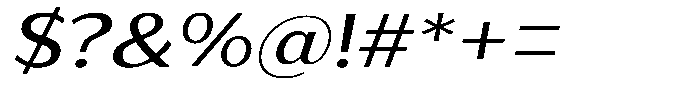 Bankins Expanded Bankins Xc BMr BExpanded Slant Font OTHER CHARS