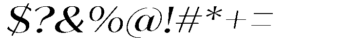 Bankins Expanded Slant Font OTHER CHARS