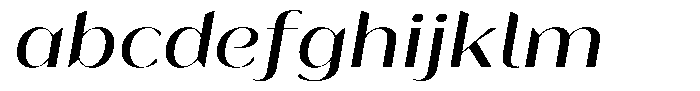 Bankins Expanded Slant Font LOWERCASE