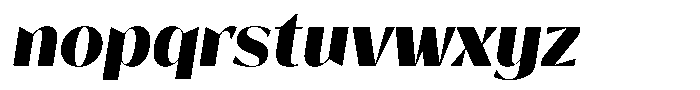 Bankins Normal Bankins Black Slant Font LOWERCASE