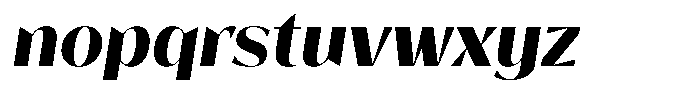 Bankins Normal Bankins Extra Bold Slant Font LOWERCASE