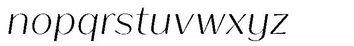 Bankins Normal Bankins Extra Light Mr A Slant Font LOWERCASE