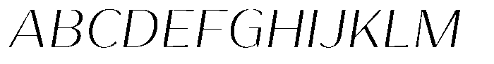 Bankins Normal Bankins Extra Light Slant Font UPPERCASE