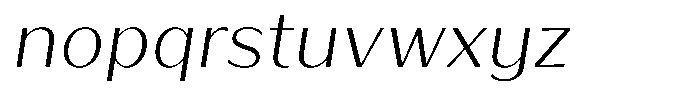 Bankins Normal Bankins Extra Light Xc A Mr B Slant Font LOWERCASE