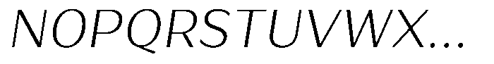 Bankins Normal Bankins Extra Light Xc B Mr A Slant Font UPPERCASE