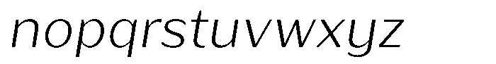 Bankins Normal Bankins Extra Light Xc B Mr A Slant Font LOWERCASE