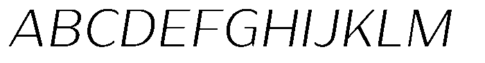 Bankins Normal Bankins Extra Light Xc B Slant Font UPPERCASE