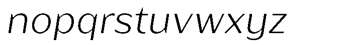 Bankins Normal Bankins Extra Light Xc B Slant Font LOWERCASE