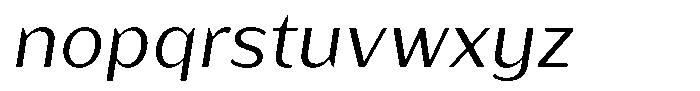 Bankins Normal Bankins Light Xc B Slant Font LOWERCASE