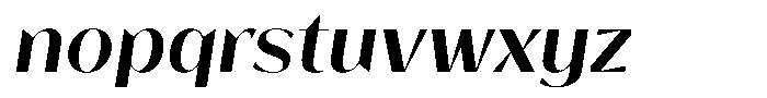 Bankins Normal Bankins Semi Bold Slant Font LOWERCASE