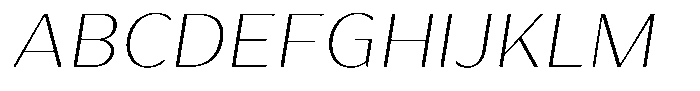 Bankins Normal Bankins Thin Xc A Slant Font UPPERCASE