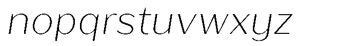 Bankins Normal Bankins Thin Xc A Slant Font LOWERCASE