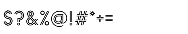 Banks and Miles Double Line Light Font OTHER CHARS