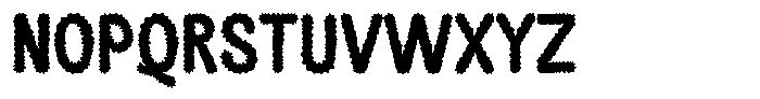 Banso Fuzzy Font UPPERCASE
