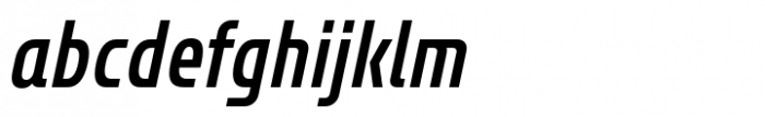 Bantat Condensed Semi Bold Italic Font LOWERCASE
