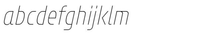 Bantat Condensed Thin Italic Font LOWERCASE