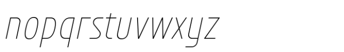 Bantat Condensed Thin Italic Font LOWERCASE