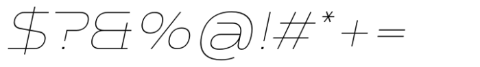 Bantat Expanded Thin Italic Font OTHER CHARS