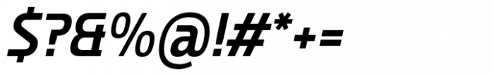 Bantat Semi Condensed Semi Bold Italic Font OTHER CHARS