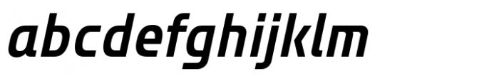 Bantat Semi Condensed Semi Bold Italic Font LOWERCASE